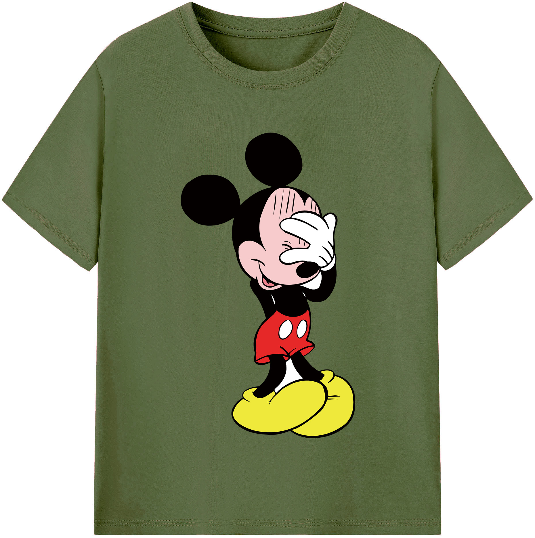 （画像用） ミッキーマウス Mickey Mouse 綿100％半袖Tシャツ（フロントプリント）